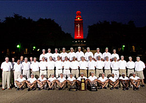 2005 Texas Longhorns celebrate sixth national title at the Tower