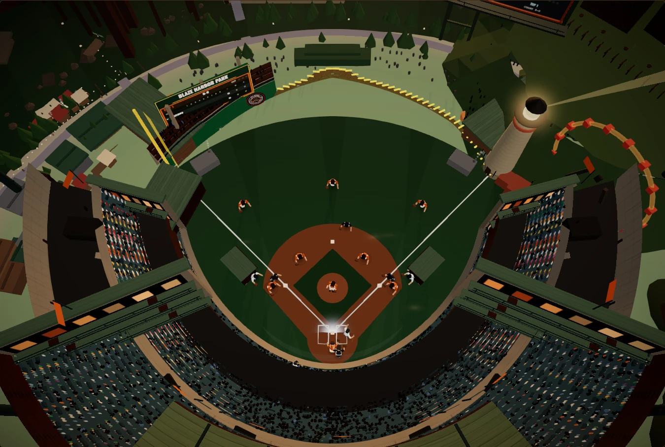 Harbor Park, the playable baseball world at Blaze Sports Intel.